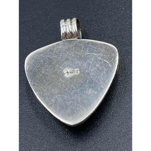 Vintage 950 Sterling Silver Protection Peruvian Huayruro Seeds Pendant - Picture 8 of 8